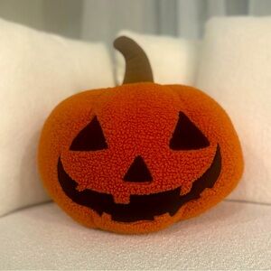 Jack-O-Lantern Orange Pumpkin Pillow Plush Halloween Fall Decor